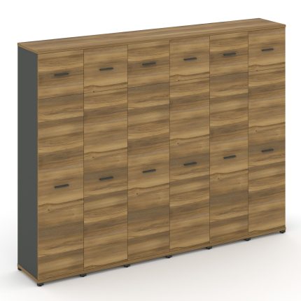 Concept Шкаф 6 узких секций, 5 ниш CN.STU-567 A Сандал Янтарный/Антрацит/Металл Антрацит 2500*420*19