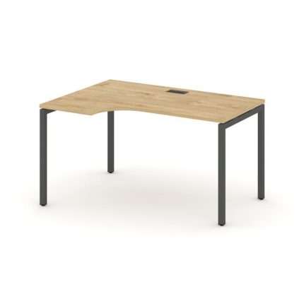 Style Project Стол рабочий эргоном. SN-4P.SPA-022(L) Тиквуд Светлый/Металл Антрацит 1580*800/980*750