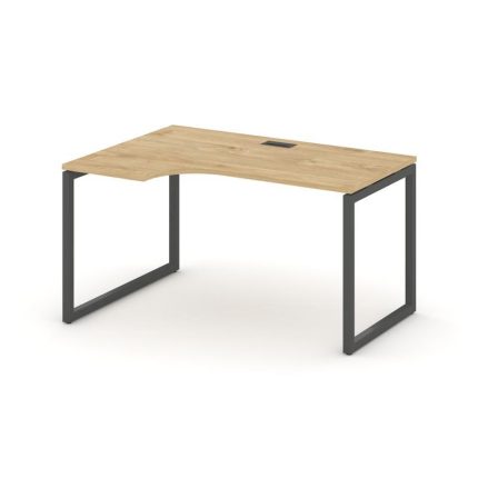 Style Project Стол рабочий эргоном. SN-4O.SPA-001(L) Тиквуд Светлый/Металл Антрацит 1380*600/980*750