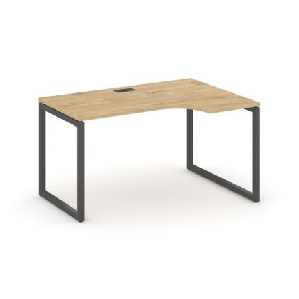 Style Project Стол рабочий эргоном. SN-4O.SPA-002(R) Тиквуд Светлый/Металл Антрацит 1580*600/980*750