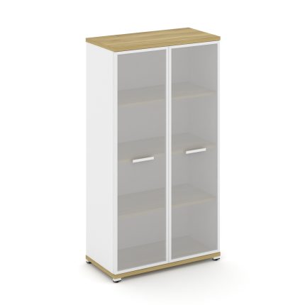 Concept Шкаф 1 широкая секция, 4 ниши CN.STS-416 RMW W Дуб Винченцо/Белый Бриллиант/Металл Белый/Сат