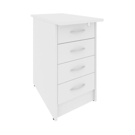 Riva Тумба приставная с фолдингом (4 ящика, с замком) А.ТП-4.2F-S Белый 412*720*750