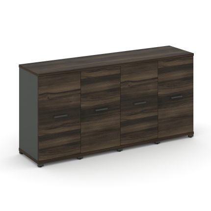 Concept Шкаф 4 узкие секции, 2 ниши CN.STU-243 A Дуб Мали/Антрацит/Металл Антрацит 1668*420*818