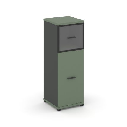 Concept Шкаф 1 узкая секция, 3 ниши CN.STU-314 RPB A Кобо/Антрацит/Металл Антрацит/Прозрачный 420*42