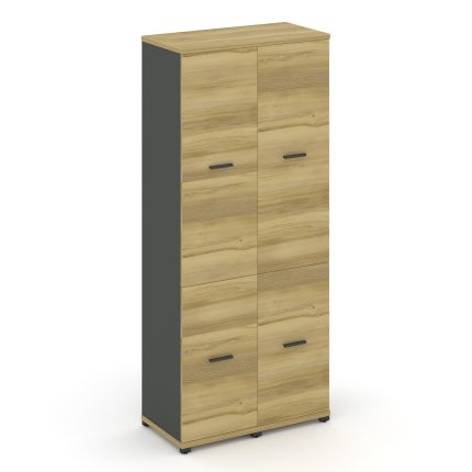 Concept Шкаф 2 узкие секции, 5 ниш CN.STU-522 A Дуб Винченцо/Антрацит/Металл Антрацит 836*420*1922