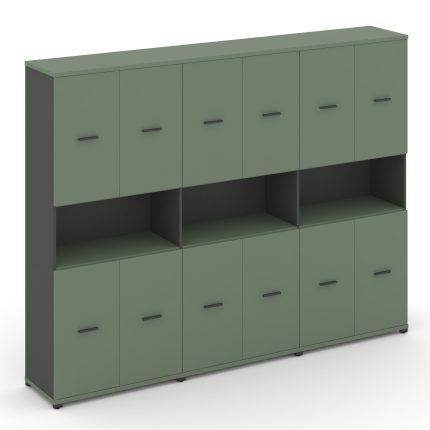 Concept Шкаф 3 широкие секции, 5 ниш CN.STS-533 A Кобо/Антрацит/Металл Антрацит 2500*420*1922