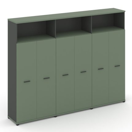 Concept Шкаф 3 широкие секции, 5 ниш CN.STS-536 A Кобо/Антрацит/Металл Антрацит 2500*420*1922