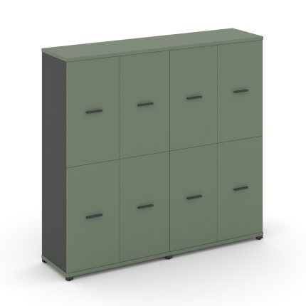 Concept Шкаф 2 широкие секции, 4 ниши CN.STS-422 A Кобо/Антрацит/Металл Антрацит 1668*420*1554