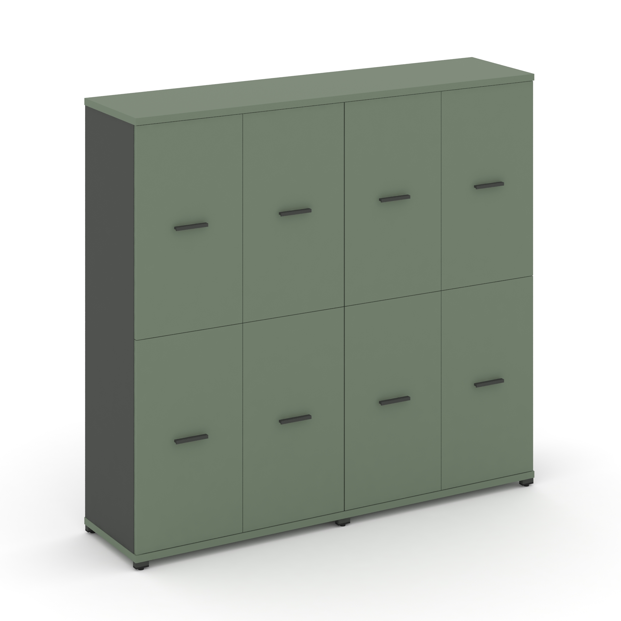 Concept Шкаф 2 широкие секции, 4 ниши CN.STS-422 A Кобо/Антрацит/Металл Антрацит 1668*420*1554