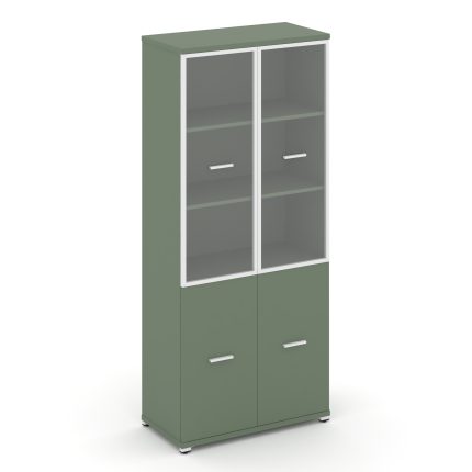 Concept Шкаф 1 широкая секция, 5 ниш CN.STS-512 RPW W Кобо/Металл Белый/Прозрачный 836*420*1922