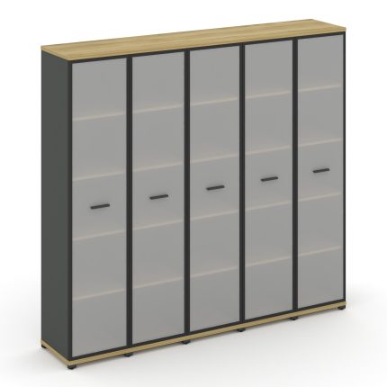 Concept Шкаф 5 узких секций, 5 ниш CN.STU-558 RMB A Дуб Винченцо/Антрацит/Металл Антрацит/Сатин 2084