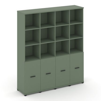 Concept Шкаф 4 узкие секции, 5 ниш CN.STU-541 B Кобо/Металл Черный 1668*420*1922