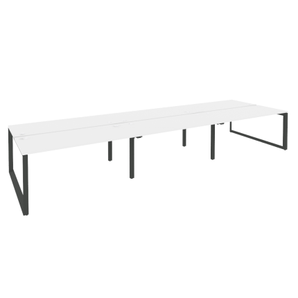Onix Рабочая станция на О-образном м/к O.MO-D.RS-6.4.7 Белый Бриллиант/Металл Антрацит 4740*1475*750