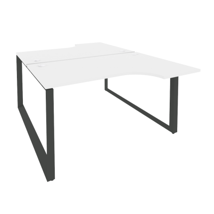 Onix Рабочая станция на О-образном м/к O.MO-D.SA-2 Белый Бриллиант/Металл Антрацит 1380*1995*750 (14