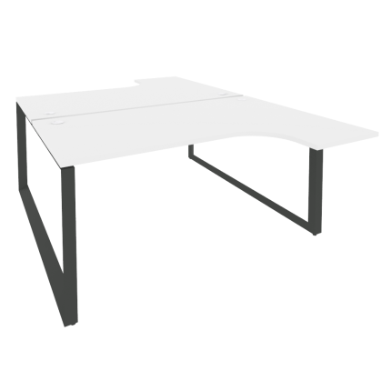 Onix Рабочая станция на О-образном м/к O.MO-D.SA-4 Белый Бриллиант/Металл Антрацит 1580*2395*750 (16