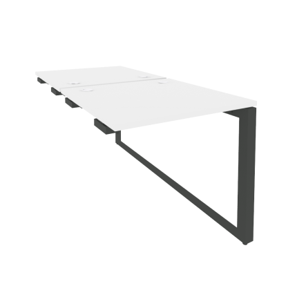 Onix Стол-приставка двойной на О-образном м/к к опорым элем. O.MO-D.SPR-0.8 Белый Бриллиант/Металл А