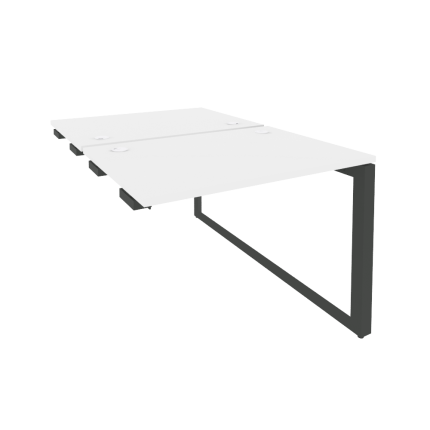 Onix Стол-приставка двойной на О-образном м/к к опорым элем. O.MO-D.SPR-1.7 Белый Бриллиант/Металл А