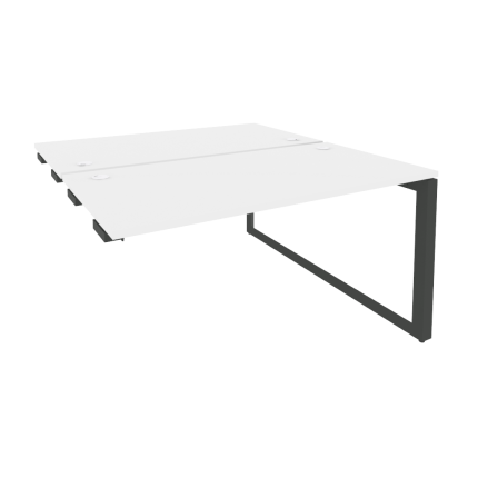 Onix Стол-приставка двойной на О-образном м/к к опорым элем. O.MO-D.SPR-3.7 Белый Бриллиант/Металл А