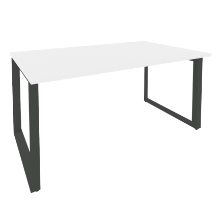 Onix Стол переговорный O.MO-PRG-1.4 Белый Бриллиант/Металл Антрацит 1580*980*750