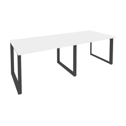 Onix Стол переговорный O.MO-PRG-2.2 Белый Бриллиант/Металл Антрацит 2360*980*750