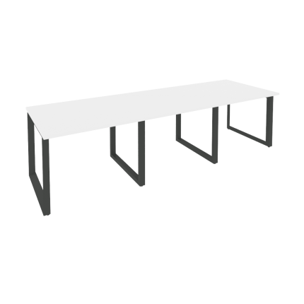 Onix Стол переговорный O.MO-PRG-3.1 Белый Бриллиант/Металл Антрацит 2940*980*750