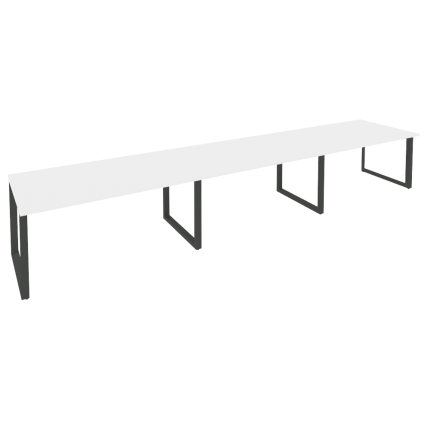 Onix Стол переговорный O.MO-PRG-3.4 Белый Бриллиант/Металл Антрацит 4740*980*750