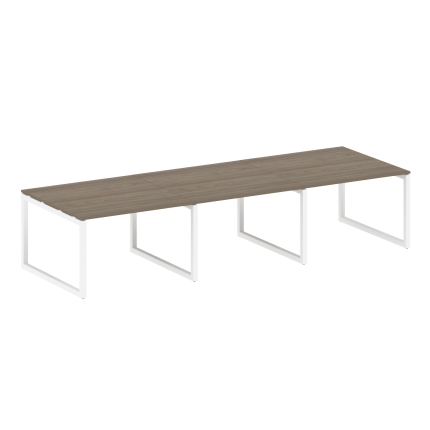 Metal System Quattro Переговорный стол (3 столешницы) на О-оразном м/к 50БО.ПРГ-3.2 Вяз Благородный/