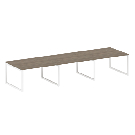 Metal System Quattro Переговорный стол (3 столешницы) на О-оразном м/к 50БО.ПРГ-3.3 Вяз Благородный/