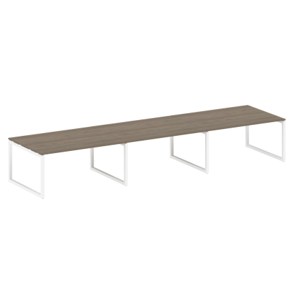 Metal System Quattro Переговорный стол (3 столешницы) на О-оразном м/к 50БО.ПРГ-3.4 Вяз Благородный/