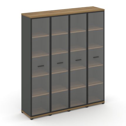 Concept Шкаф 4 узкие секции, 5 ниш CN.STU-548 RPB A Сандал Янтарный/Антрацит/Металл Антрацит/Прозрач