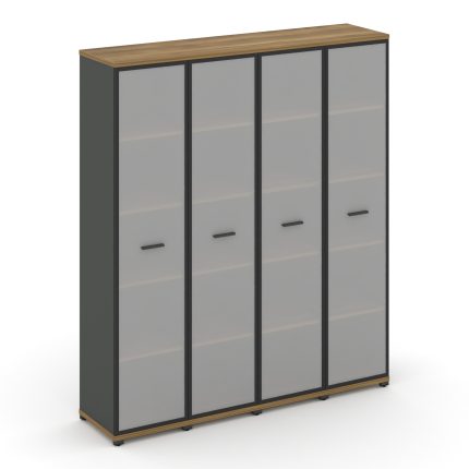 Concept Шкаф 4 узкие секции, 5 ниш CN.STU-548 RMB A Сандал Янтарный/Антрацит/Металл Антрацит/Сатин 1