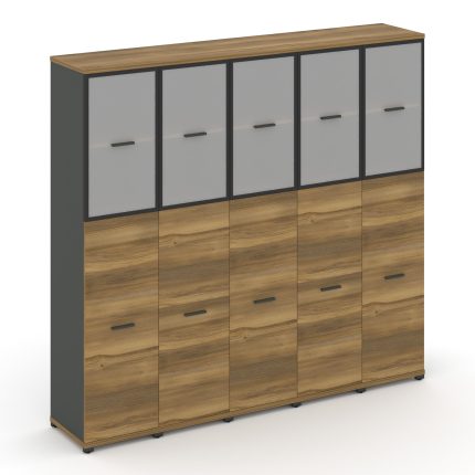 Concept Шкаф 5 узких секций, 5 ниш CN.STU-555 RMB A Сандал Янтарный/Антрацит/Металл Антрацит/Сатин 2