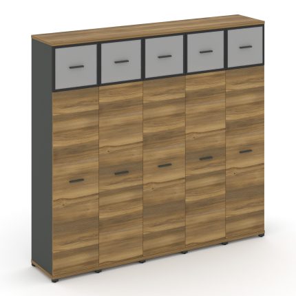 Concept Шкаф 5 узких секций, 5 ниш CN.STU-557 RMB A Сандал Янтарный/Антрацит/Металл Антрацит/Сатин 2