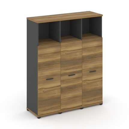 Concept Шкаф 3 узкие секции, 4 ниши CN.STU-433 A Сандал Янтарный/Антрацит/Металл Антрацит 1252*420*1