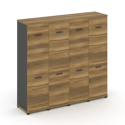 Concept Шкаф 4 узкие секции, 4 ниши CN.STU-444 A Сандал Янтарный/Антрацит/Металл Антрацит 1668*420*1