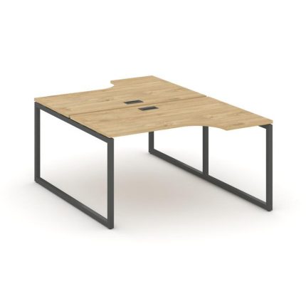 Style Project Рабочая станция эргоном. SN-4O.DRPA-021 Тиквуд Светлый/Металл Антрацит 1380*1632/1992*