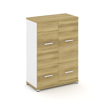 Concept Шкаф 1 широкая секция, 3 ниши CN.STS-312 W Дуб Винченцо/Белый Бриллиант/Металл Белый 836*420