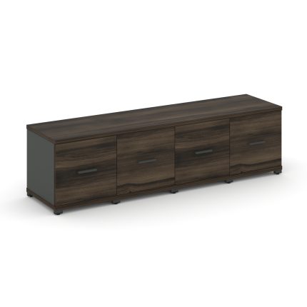 Concept Шкаф 4 узкие секции, 1 ниша CN.STU-143 A Дуб Мали/Антрацит/Металл Антрацит 1668*420*450