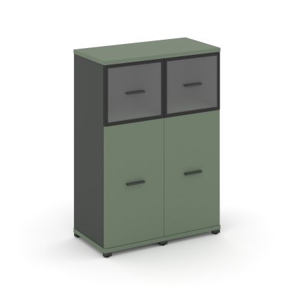 Concept Шкаф 2 узкие секции, 3 ниши CN.STU-324 RPB A Кобо/Антрацит/Металл Антрацит/Прозрачный 836*42