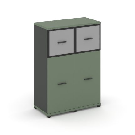 Concept Шкаф 2 узкие секции, 3 ниши CN.STU-324 RMB A Кобо/Антрацит/Металл Антрацит/Сатин 836*420*118