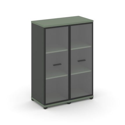 Concept Шкаф 2 узкие секции, 3 ниши CN.STU-326 RPB A Кобо/Антрацит/Металл Антрацит/Прозрачный 836*42