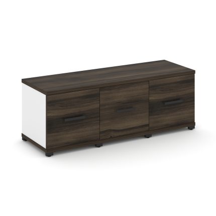 Concept Шкаф 3 узкие секции, 1 ниша CN.STU-133 B Дуб Мали/Белый Бриллиант/Металл Черный 1252*420*450