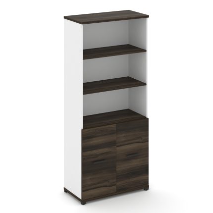 Concept Шкаф 1 широкая секция, 5 ниш CN.STS-511 B Дуб Мали/Белый Бриллиант/Металл Черный 836*420*192