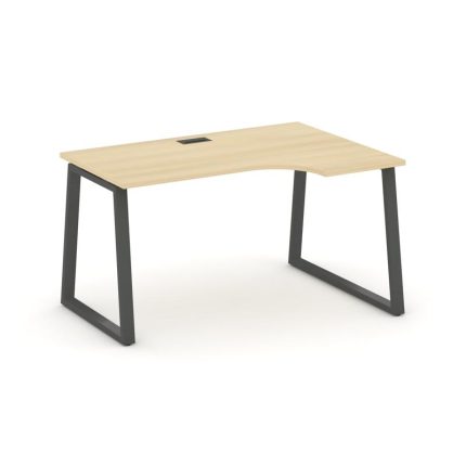 Style Project Стол рабочий эргоном. SN-6T1.SPA-011(R) Акация Лорка/Металл Антрацит/Заглушка Пластик