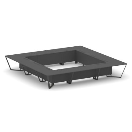 Steel Meet Стол переговорный квадратный KDK-PR.B.SP-24K Антрацит/Металл Антрацит 4800*4800*750