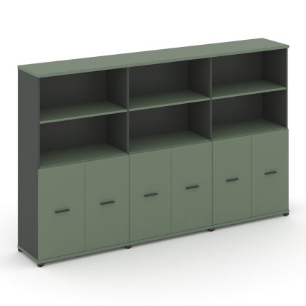 Concept Шкаф 3 широкие секции, 4 ниши CN.STS-431 A Кобо/Антрацит/Металл Антрацит 2500*420*1554