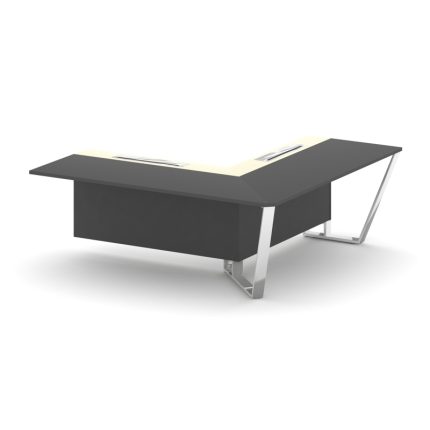 Steel Meet Завершающий угловой модуль правый MMK-PR.B.SPZOU-20(R) Антрацит/Ваниль Глянец/Нержавеющая