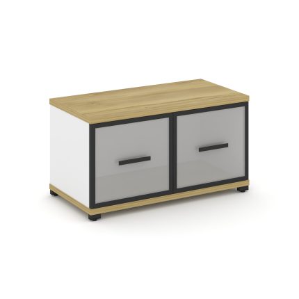 Concept Шкаф 1 широкая секция, 1 ниша CN.STS-113 RMB B Дуб Винченцо/Белый Бриллиант/Металл Черный/Са