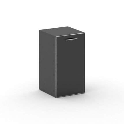 Cross Шкаф узкий низкий CR.SU-302 (R) black Базальт UM/Лакобель Черный 450*460*807