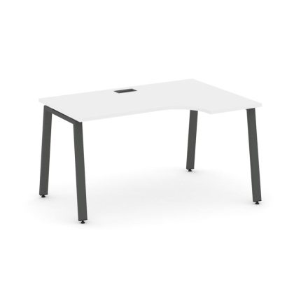 Style Project Стол рабочий эргоном. SN-6A.SPA-021(R) Белый/Металл Антрацит 1380*800/980*750